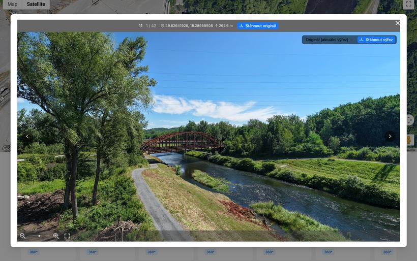 Aplikace 360map — prohlížeč 360° panoramatu