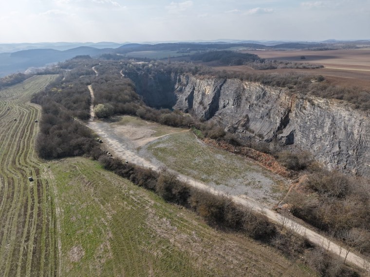 Letecký snímek lokality z dronu